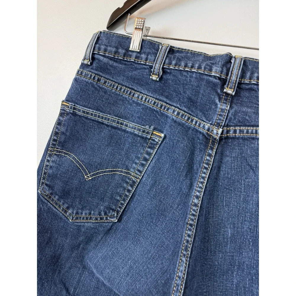 Levis 550 Jeans Mens Size 40x32 Straight Leg DARK Wash‎ Cotton Denim